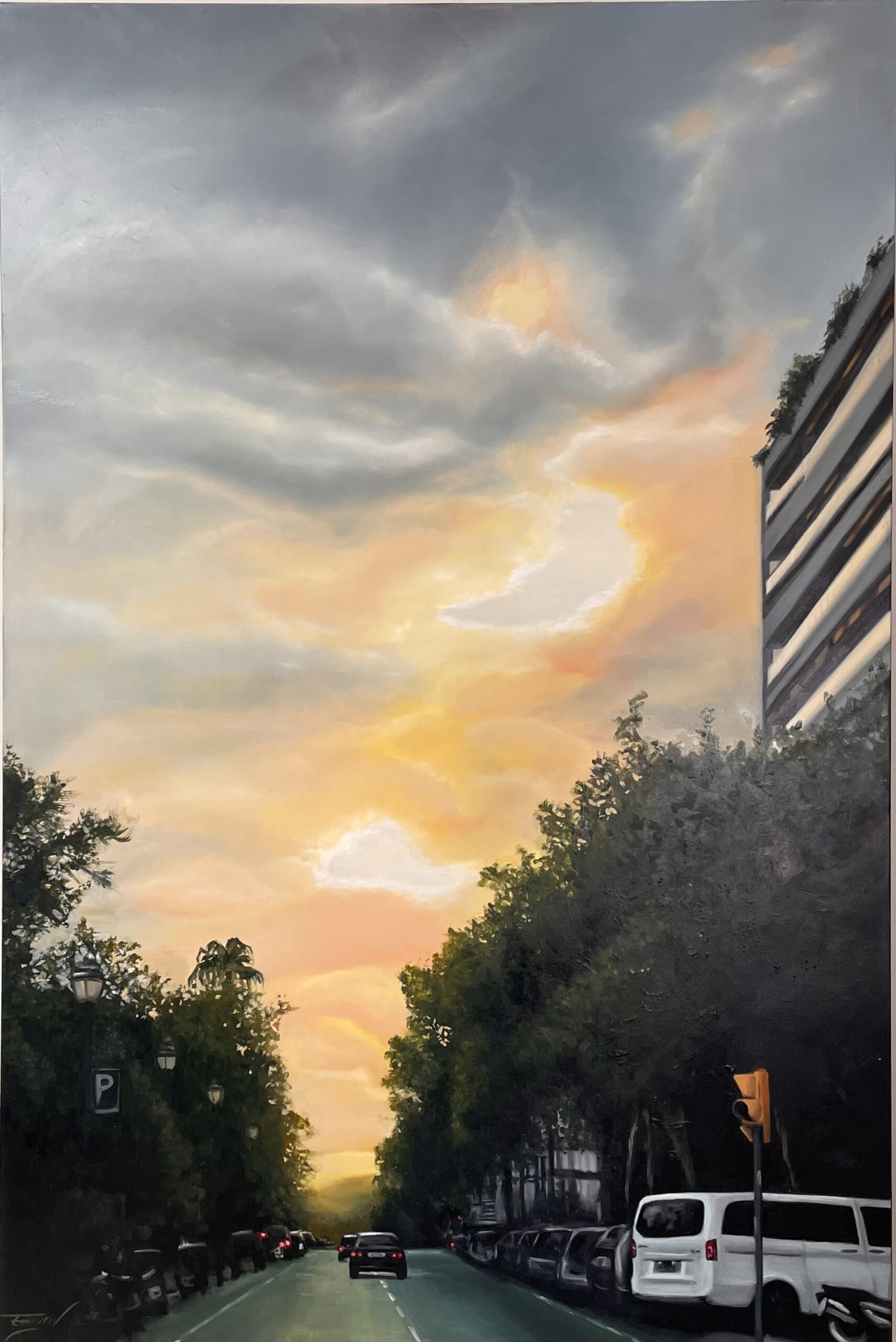 La Diagonal, contre-allée  –  Ciels urbains